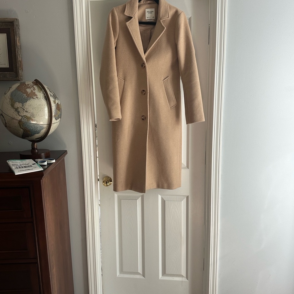 Abercrombie & Fitch Wool Blend Dad Coat - Picture 8 of 8